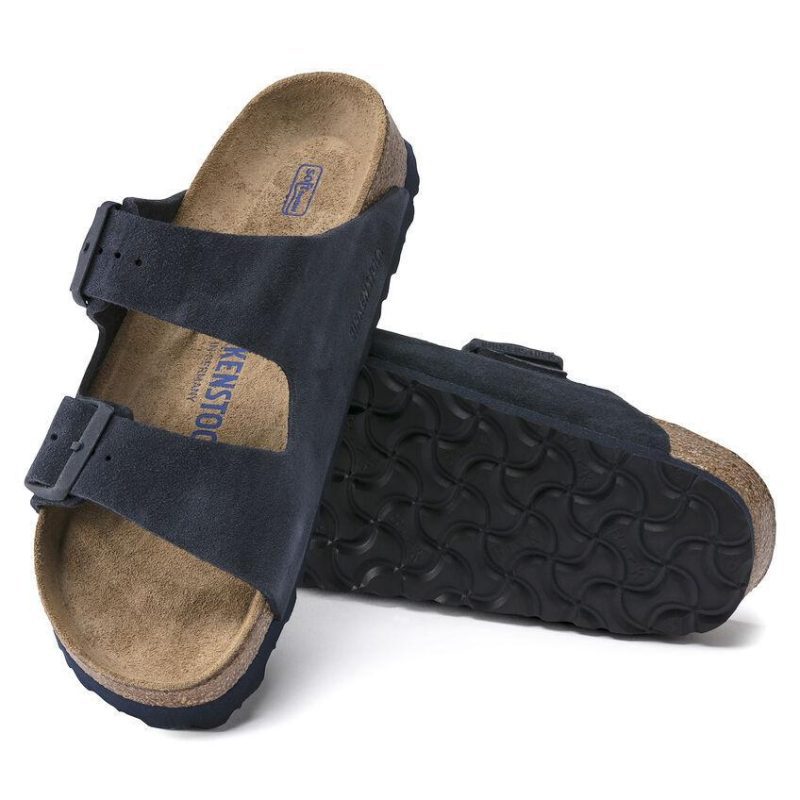 birkenstock mens arizona soft footbed navy night suede 9000399 987789