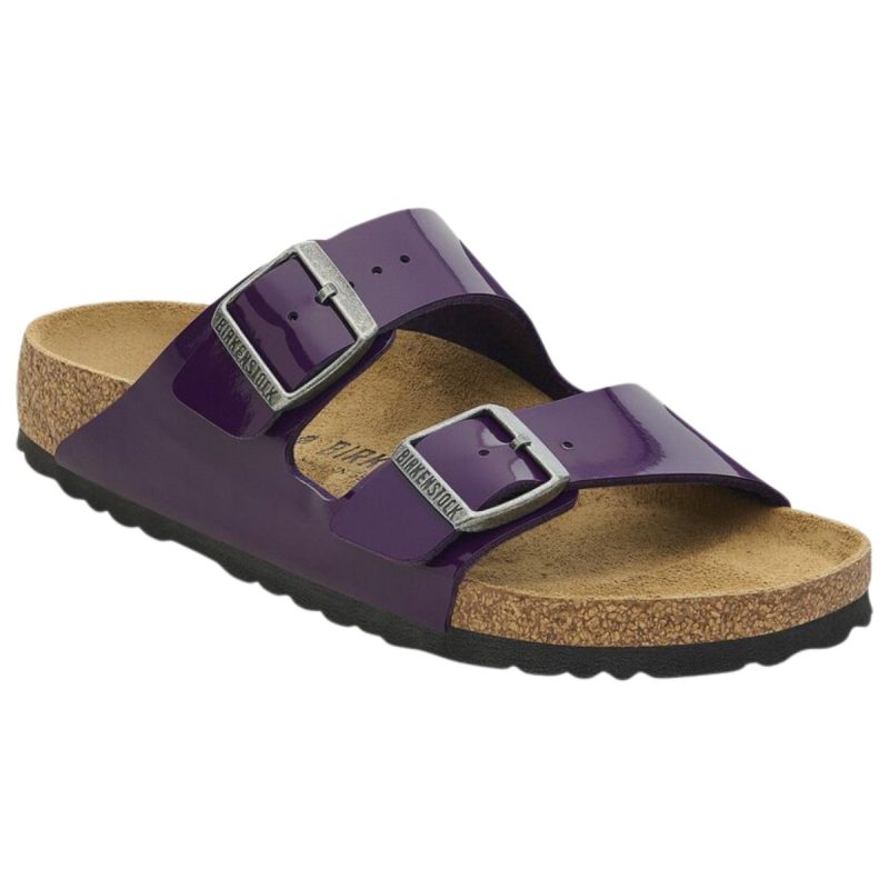 birkenstock womens arizona birko flor high shine patent acai 9016622 tip top shoes of new york 942046