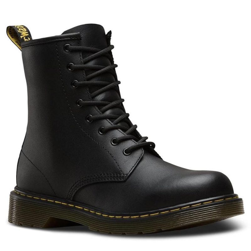 dr martens kids 1460 softy black leather 937924 278430