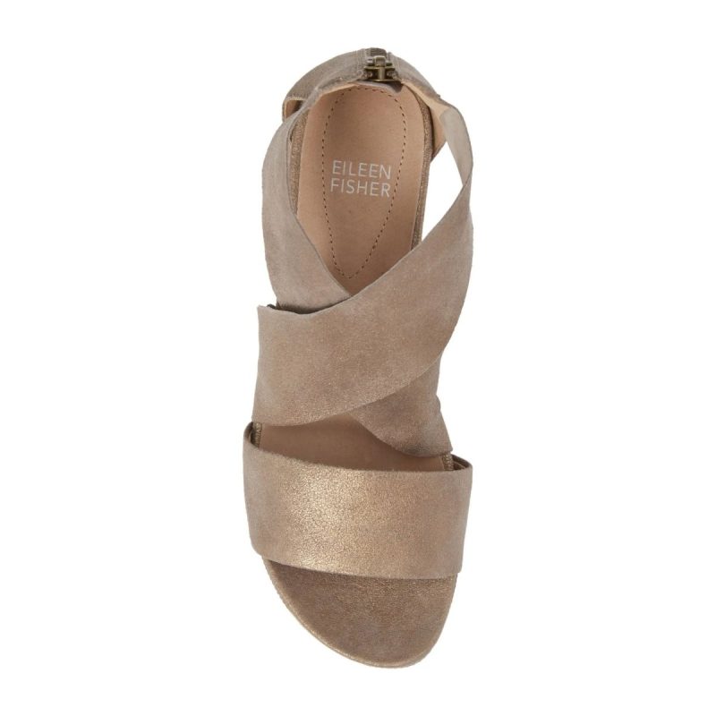 eileen fisher womens sport wedge sandal platinum buc 849239 598192