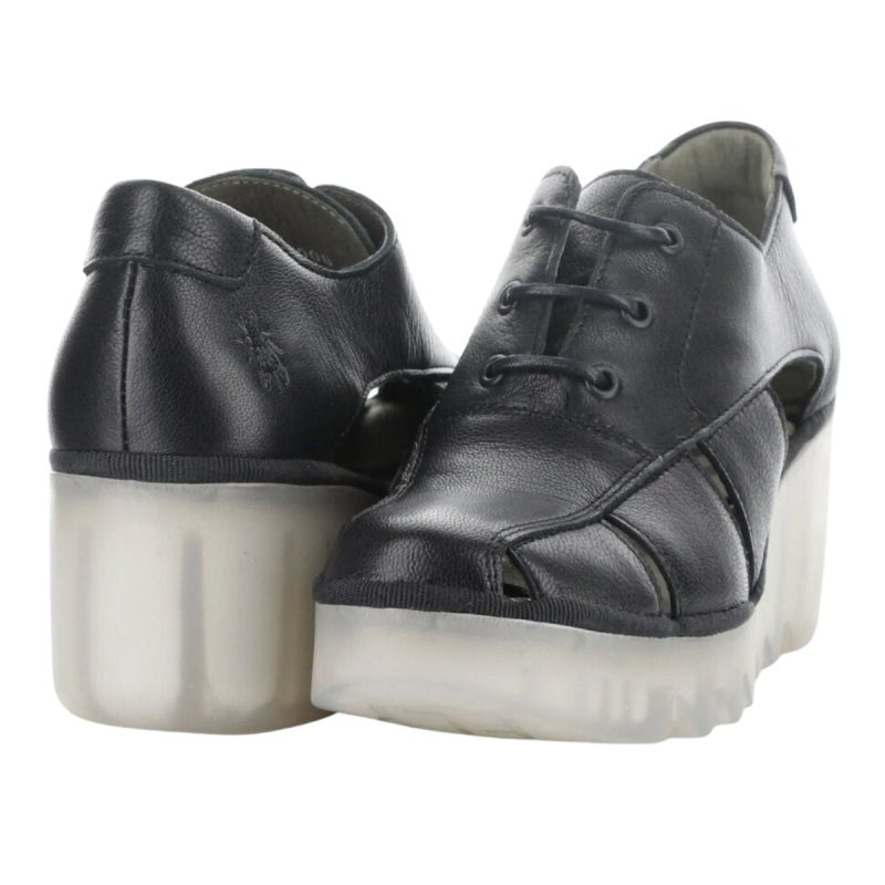 fly london womens bogi466 black leather 3015833 tip top shoes of new york 242865