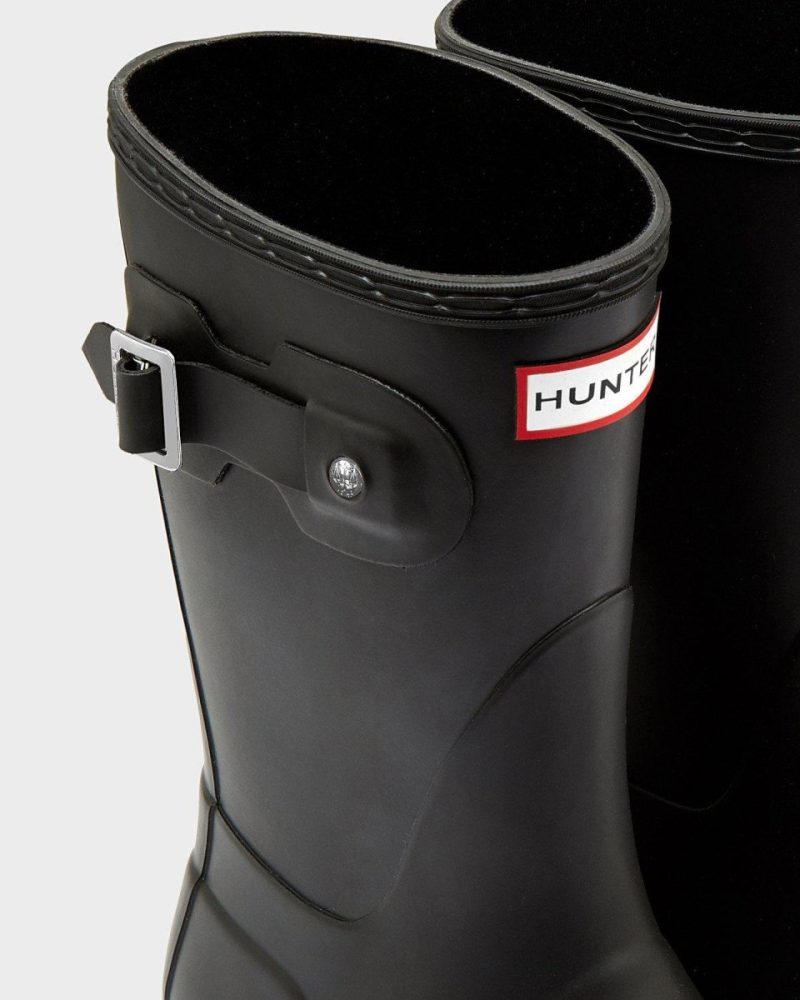 hunter womens original short rain boots black 405108301019 493958