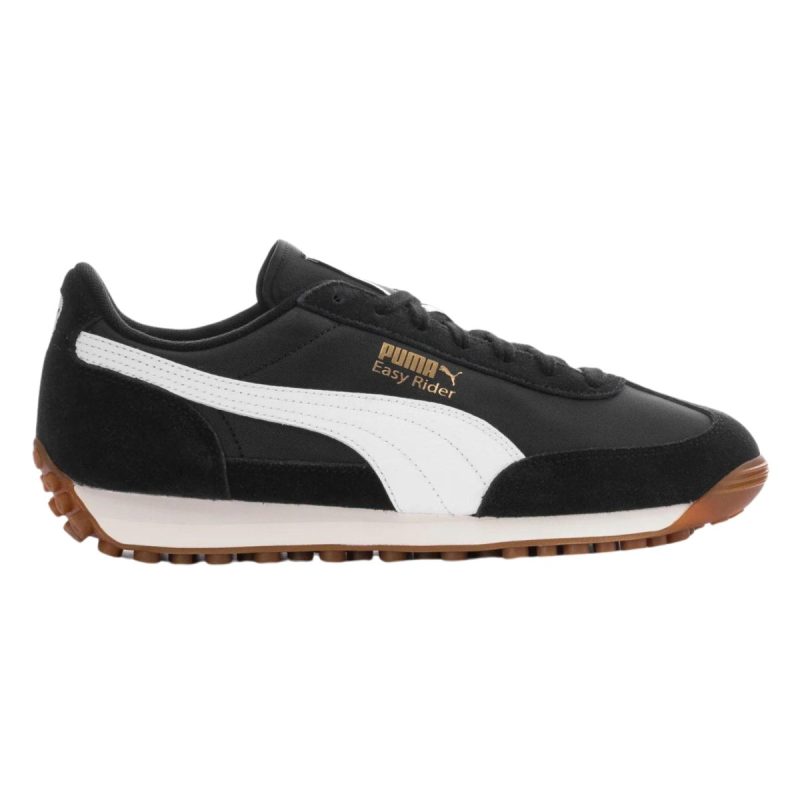 puma mens easy rider vintage blackwhite 10046769 tip top shoes of new york 440913