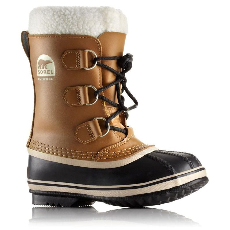 sorel boys yoot pac tp waterproof boot mesquite sizes 1 7 403348402015 233312